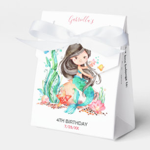 Ballotins Mignonne sirène d'aquarelle sous la mer Anniversai