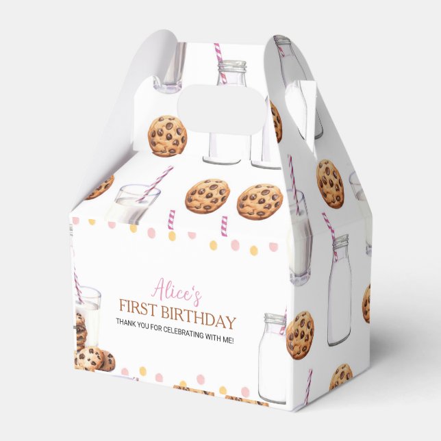 Ballotins Milk Et Cookies Fille Ballotin de fête d'anniversa (Verso)