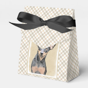 Ballotins Miniature Pinscher Peinture mignonne Chien Art ori