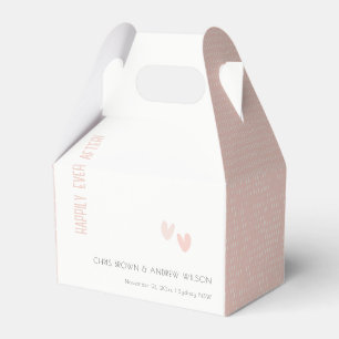 Ballotins Minimal Élégant Pastel Dusky Pink Hearts Mariage