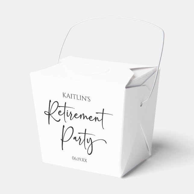 Ballotins Minimalist Modern Elegant Retirement Party (Verso)
