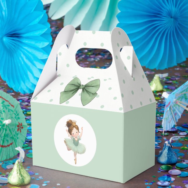 Ballotins Mint Green Little Princess Ball Favor Box (Fête)