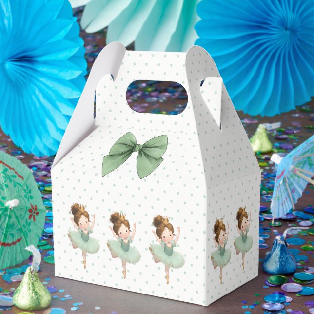 Ballotins Mint Green Little Princess Ball Favor Box (Fête)