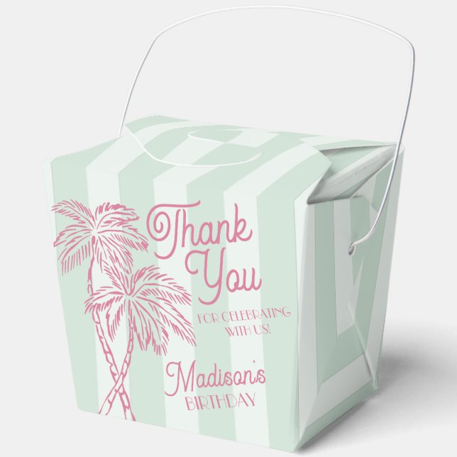 Ballotins Mint Palm Spring Pastel Beach Anniversaire (Recto)