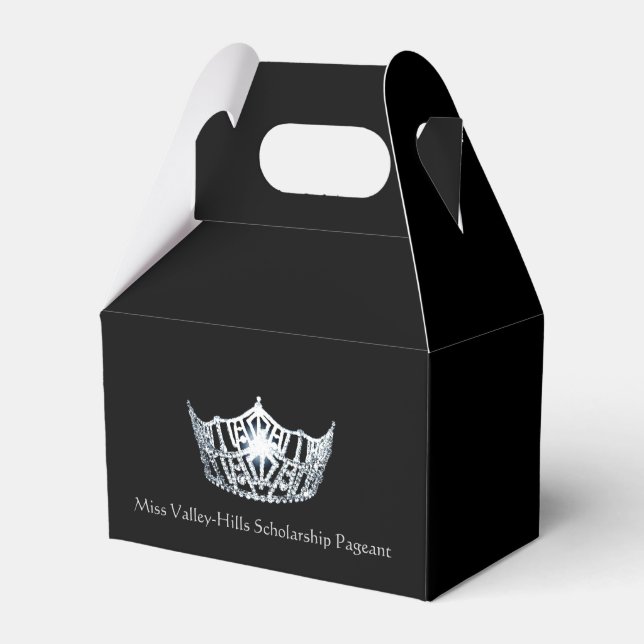 Ballotins Miss America style Crown Party Favoriser Box (Verso)