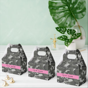 Ballotins Modèle de camouflage gris, Votre nom, Personnalise