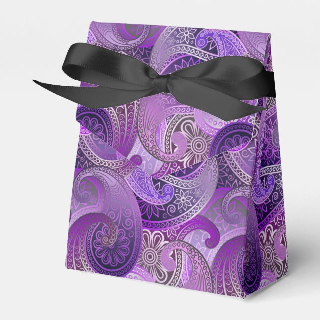 Ballotins Modèle Exotique Purple Paisley Damask (Verso)