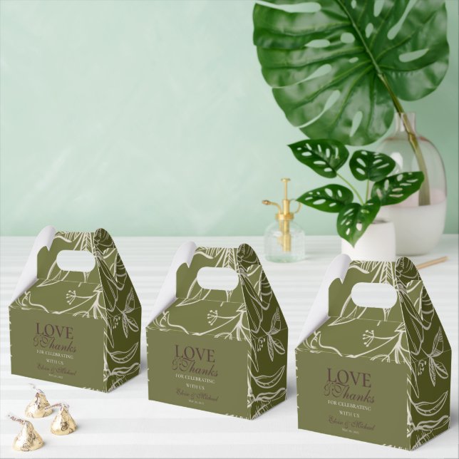 Ballotins Modern Earth Tone Floral Love and Thanks Wedding  (Multiple)