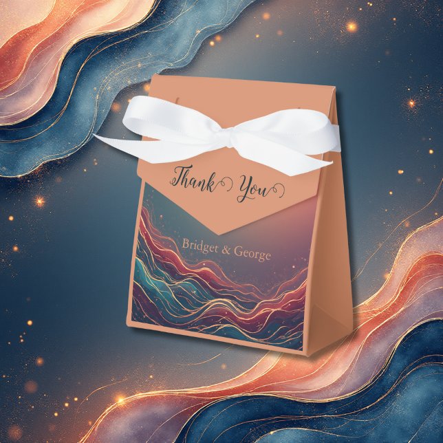 Ballotins Modern Elegant Gold Marble Navy Terracotta Wedding (Créateur téléchargé)