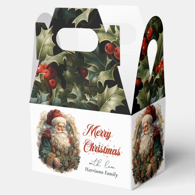 Ballotins Moderne Cute Aquarelle Retro classique Santa Claus (Ouvert)