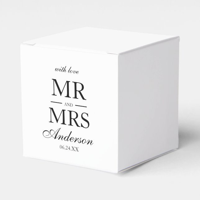 Ballotins Moderne Elegant M. et Mme Mariage (Verso)