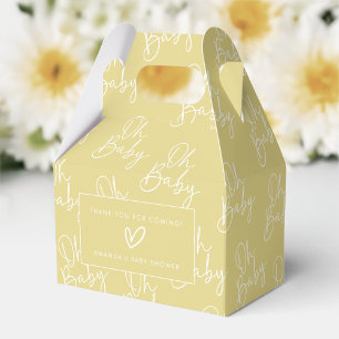 Ballotins Moderne Jaune Oh Baby Baby shower simple Gable