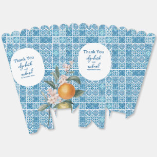 Ballotins Moderne Méditerranéen Citron Bleu Carreaux Mariage