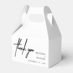 Ballotins Moderne minimaliste Merci Mariage blanc