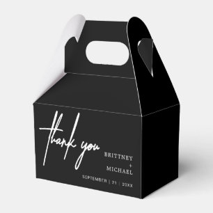 Ballotins Moderne minimaliste Merci Mariage noir