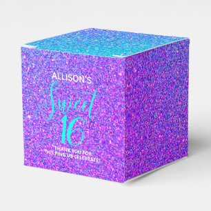 Ballotins Moderne Sweet 16 Turquoise Purple Parties scintill
