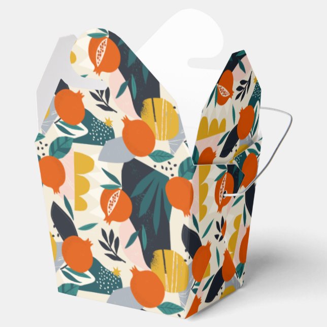 Ballotins Moderne tendance Preppy Chic Apricot et Feuille (Ouvert)