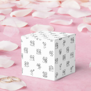 Ballotins Moments de mariage en bonhommes allumettes – Noir