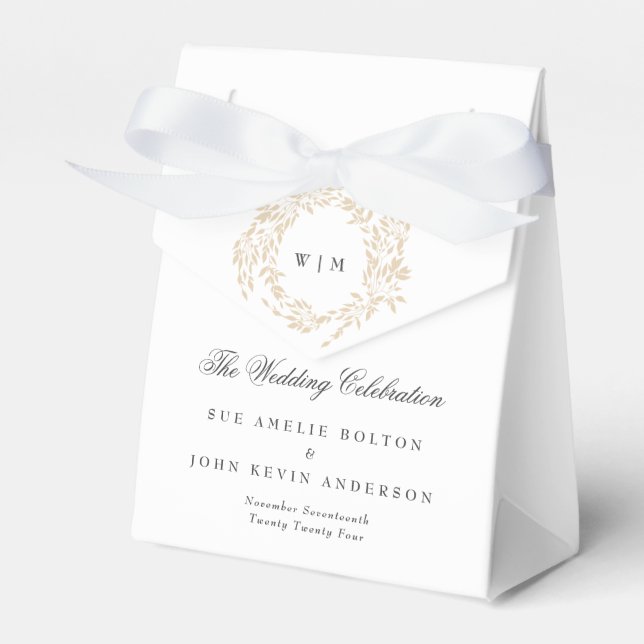 Ballotins Monogram Crest classique Mariage élégant (Verso)