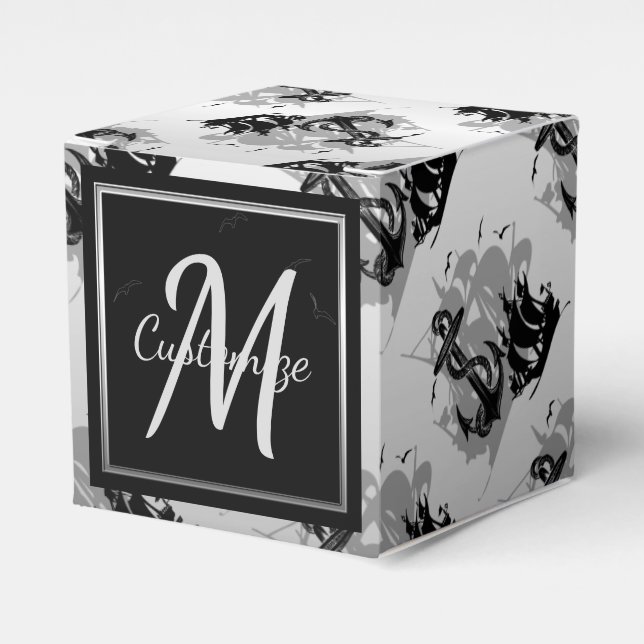 Ballotins Monogram Pirate Ship & Ancre Cube Ballotin 5 (Verso)