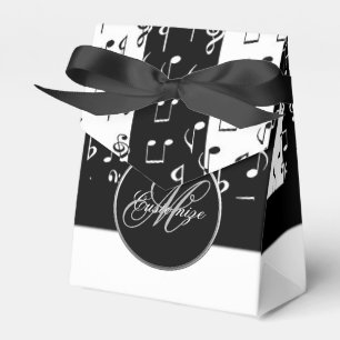 Ballotins Monogramme Black & White Musical Stripes Boîte de 