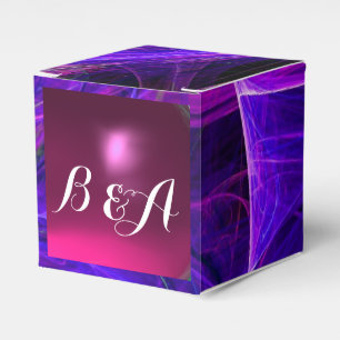 Ballotins MONOGRAMME bleu violet en pierre de taille