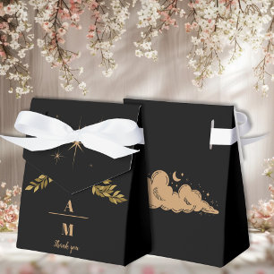 Ballotins Monogramme Celestial Midnight Black Stars Mariage