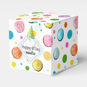 Ballotins Monogramme de cupcakes et points d'anniversaire