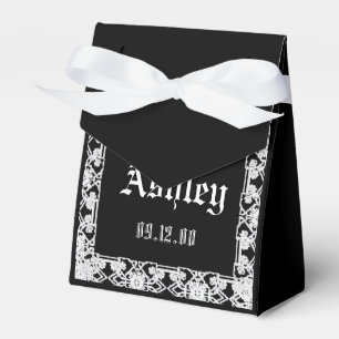 Ballotins Monogramme De Dentelle Noire Et Blanc Personnalisé