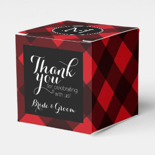 Ballotins Monogramme de Motif de Buffle Noir Rouge Rustique