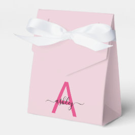 Ballotins Monogramme élégant rose chaud moderne