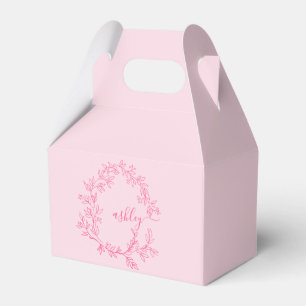 Ballotins Monogramme élégant rose chaud moderne