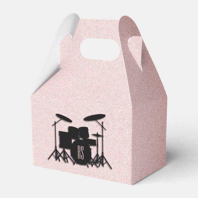Ballotins Monogramme Ensemble de musique Design rose (Verso)