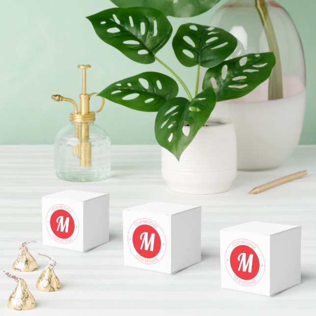 Ballotins Monogramme et Modèle de texte circulaire personnal (Multiple)