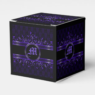 Ballotins Monogramme gothique orné noir et pourpre