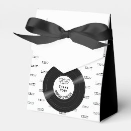 Ballotins Monogramme Imprimer Élégant disque Vinyl Noir & Bl