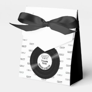 Ballotins Monogramme Imprimer Élégant disque Vinyl Noir & Bl