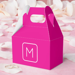 Ballotins Monogramme Initial Simple & Moderne   Rose & Blanc