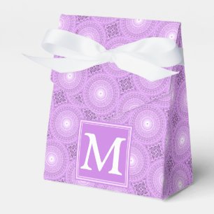 Ballotins Monogramme lilas cercles pourpres motif