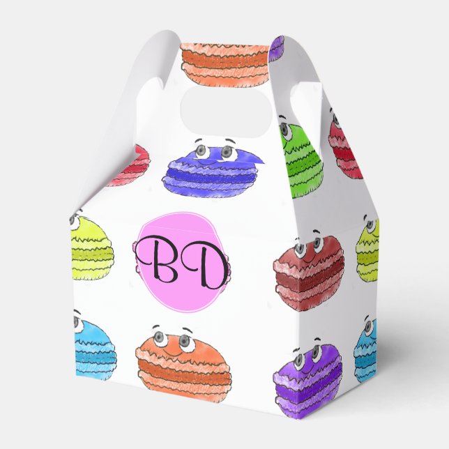 Ballotins Monogramme Macaron Motif de dessin animé (Verso)
