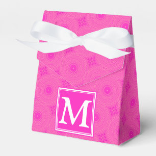 Ballotins Monogramme motif rose chaud cercles