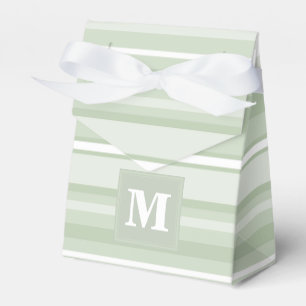 Ballotins Monogramme pâle - rayures vertes