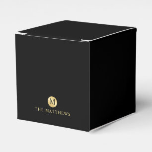 Ballotins Monogramme personnalisé de luxe noir et or