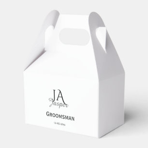Ballotins Monogramme personnalisé garçon d'honneur nom date