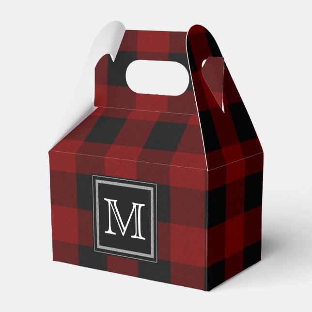 Ballotins Monogramme plaqué de buffle rouge et noir rustique (Verso)