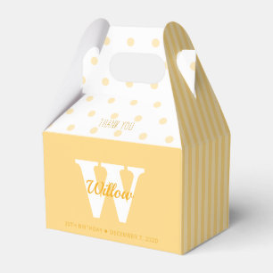 Ballotins Monogramme Polka Jaune Pots Rayures Gable Faveur B