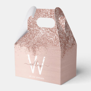 Ballotins Monogramme rose Gold Blush Rose Girl Parties scint