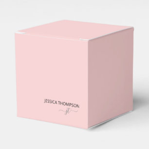 Ballotins Monogramme simple et féminin rose pastel moderne