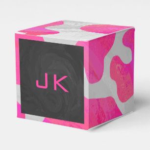 Ballotins Monogramme Vache rose et blanc chaud