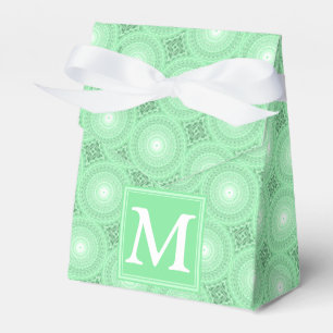 Ballotins Monogramme vert ressort cercles motif